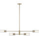 Velestino 4 Light 47.5 inch Champagne Bronze Linear Chandelier Ceiling Light